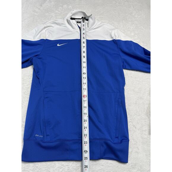 Nike Futbol Dri-Fit Track Jacket Royal Blue White Zip Front Men’s Medium - Picture 8 of 10